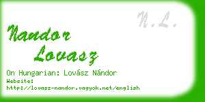 nandor lovasz business card