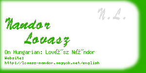 nandor lovasz business card